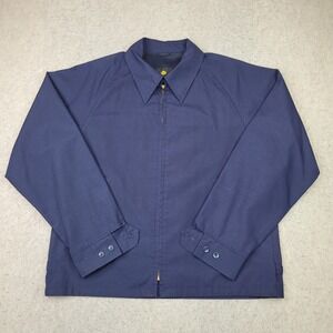 Vintage Johnny‎ Miller Bomber Jacket Mens 42 Navy Blue Full Zip Golf